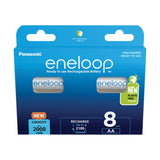 Panasonic Eneloop AA Batteries (2000mAh) - 8 Pack retail pack
