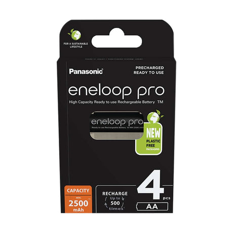 Panasonic Eneloop Pro AA Batteries (HR6) - 4 Pack retail pack