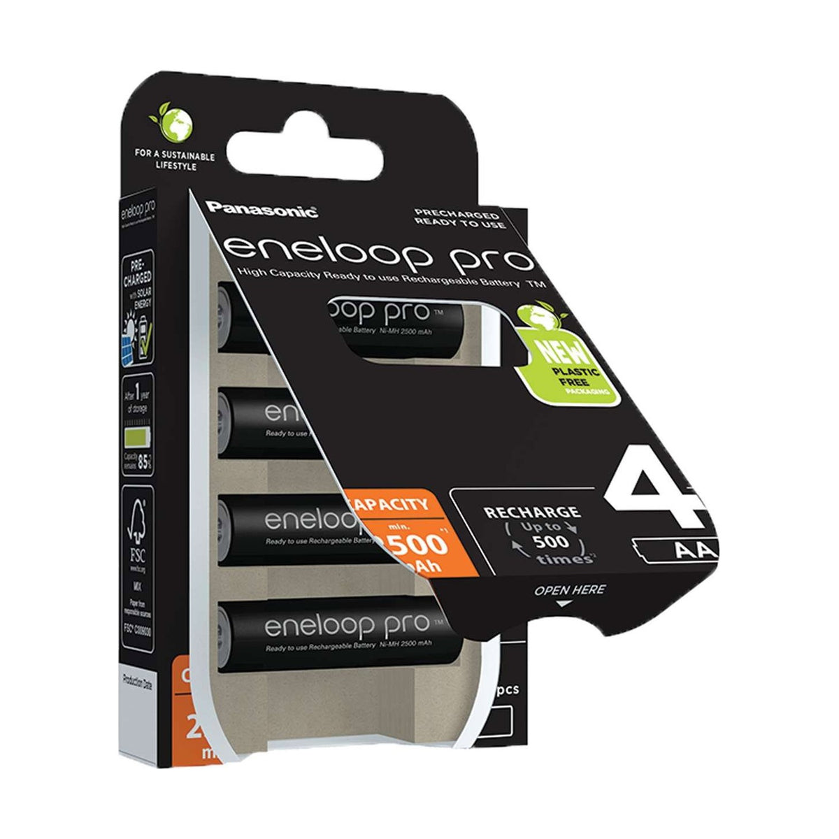 Panasonic Eneloop Pro AA Batteries (HR6) - 4 Pack retail pack