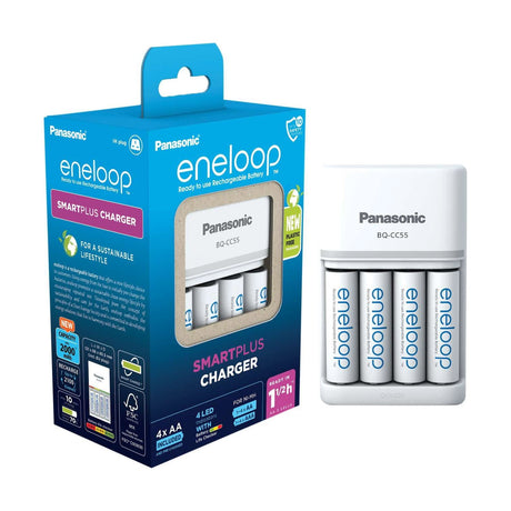 Panasonic Eneloop Smart & Quick Charger BQ-CC55 + 4x AA 2000mAh retail pack