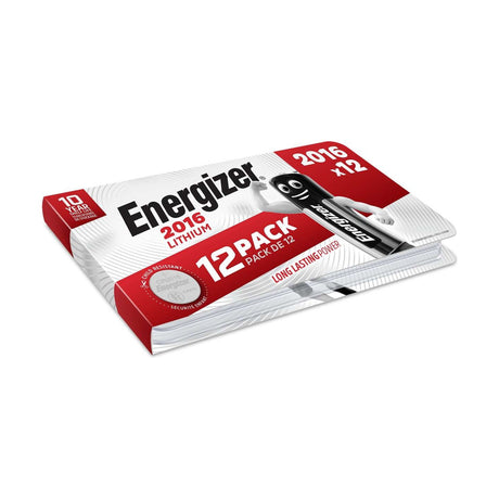 Energizer Lithium 2016 Batteries (CR2016) - 12 Pack retail pack
