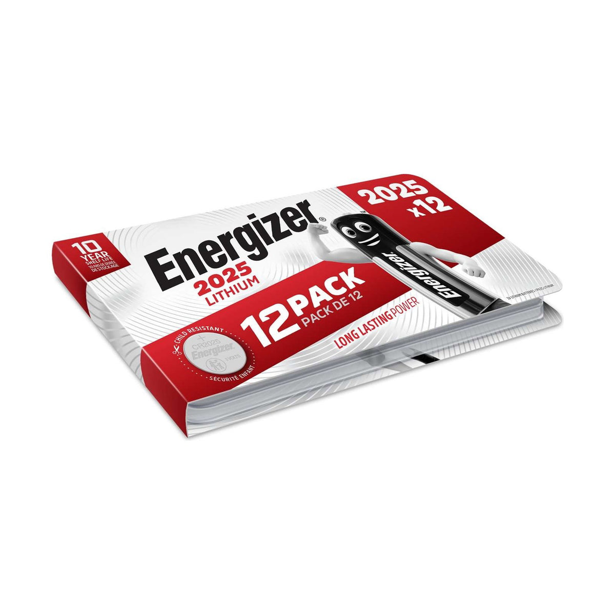 Energizer Lithium Coin Batteries (CR2025) - 12 Pack retail pack