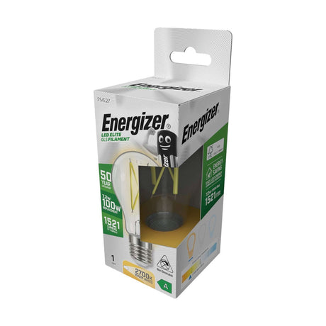 E27 (ES) LED Filament GLS Bulb 7.2W 1521lm - Warm White 2700K retail pack