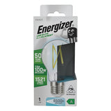 The Energizer 7.2W Non-Dimmable LED GLS Filament Bulb is designed for energy efficiency, providing the equivalent brightness of a traditional 100W bulb with only 1521 lumens. Featuring a crisp daylight color of 6500K and promising an impressive 50-year lifespan, this bulb comes packaged with a playful cartoon battery character.