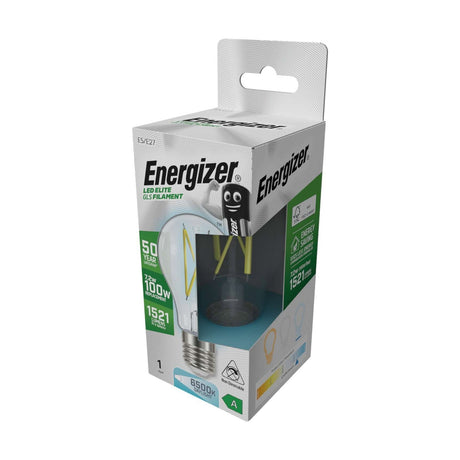 E27 (ES) LED Filament GLS Bulb 7.2W 1521lm - Daylight 6500K retail pack
