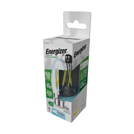 B22 (BC) LED Candle Bulb 2.2W 470lm Non-Dimmable - Daylight 6500K retail pack