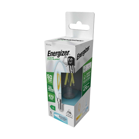 E14 (SES) LED Filament Candle Bulb 2.2W 470lm - Daylight 6500K retail pack