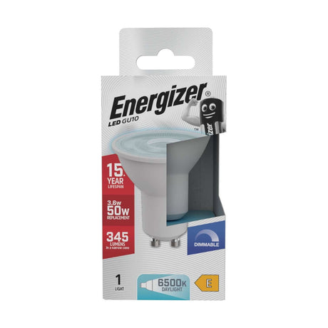 GU10 LED Bulb 3.6W 345lm Dimmable - Daylight 6500K retail pack