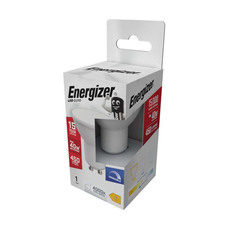 GU10 LED Bulb 4W 450lm Dimmable - Cool White 4000K retail pack