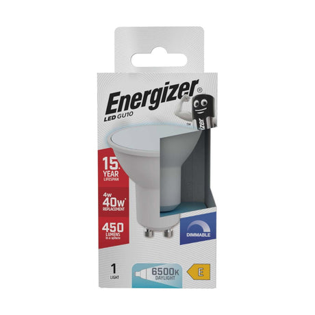 GU10 LED Bulb 4W 450lm Dimmable - Daylight 6500K retail pack