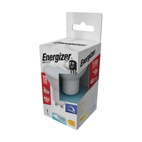 GU10 LED Bulb 4W 450lm Dimmable - Daylight 6500K retail pack