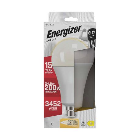 B22 (BC) LED Bulb 24.9W 3452lm Non-Dimmable - Warm White 2700K retail pack