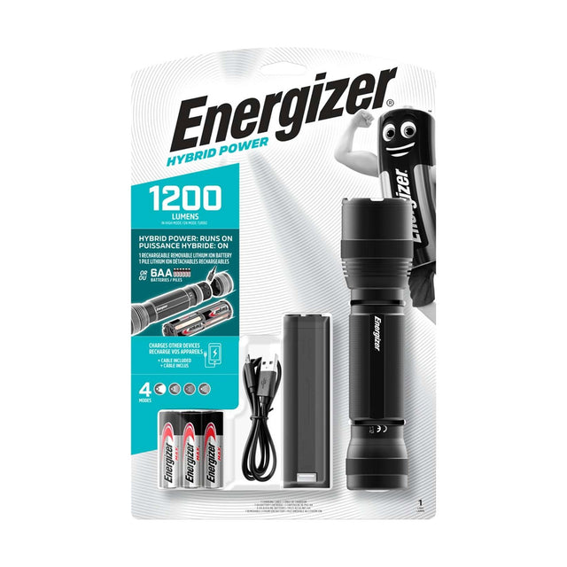 Energizer 1200 Lumen Hybrid Tactical LED Torch - Aluminium