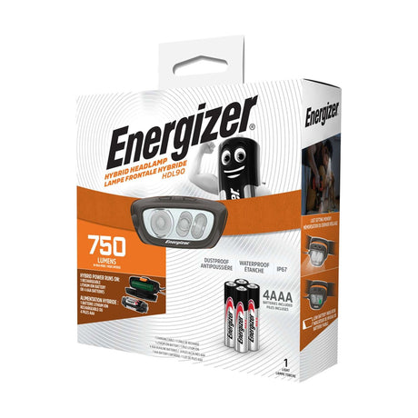Energizer HDL90 Hybrid LED Head Torch 750lm - IP67 retail pack