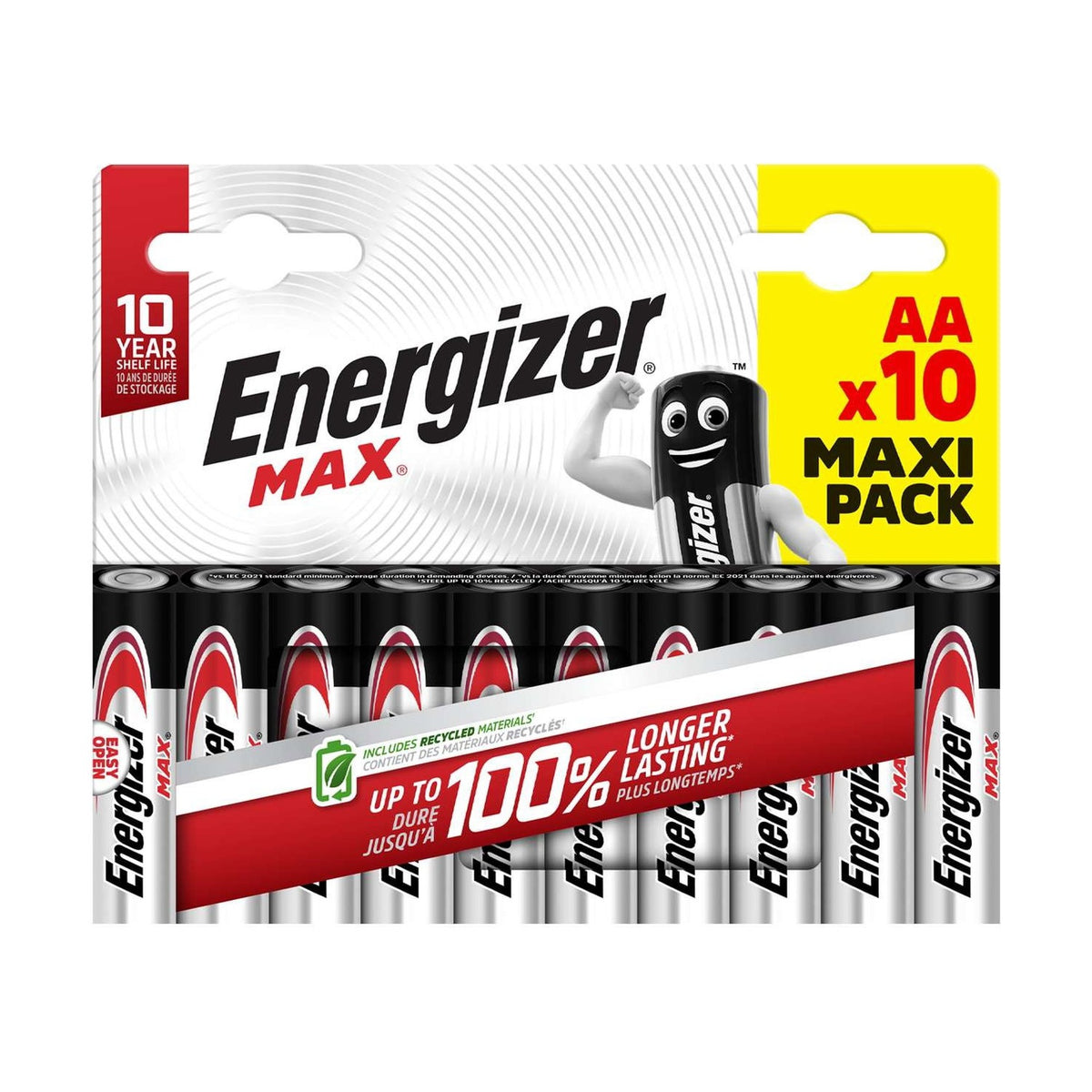 Energizer Max AA Batteries (LR6) - 10 Pack retail pack