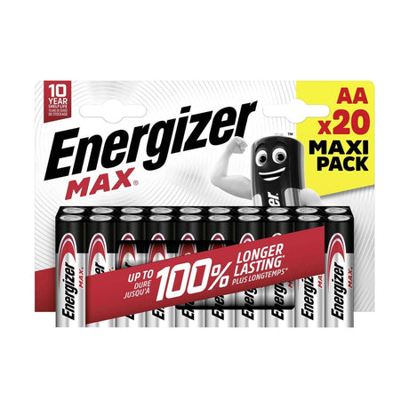 Energizer Max AA Batteries (LR6) - 20 Pack retail pack