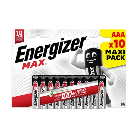 Energizer Max AAA Batteries (LR03) - 10 Pack retail pack