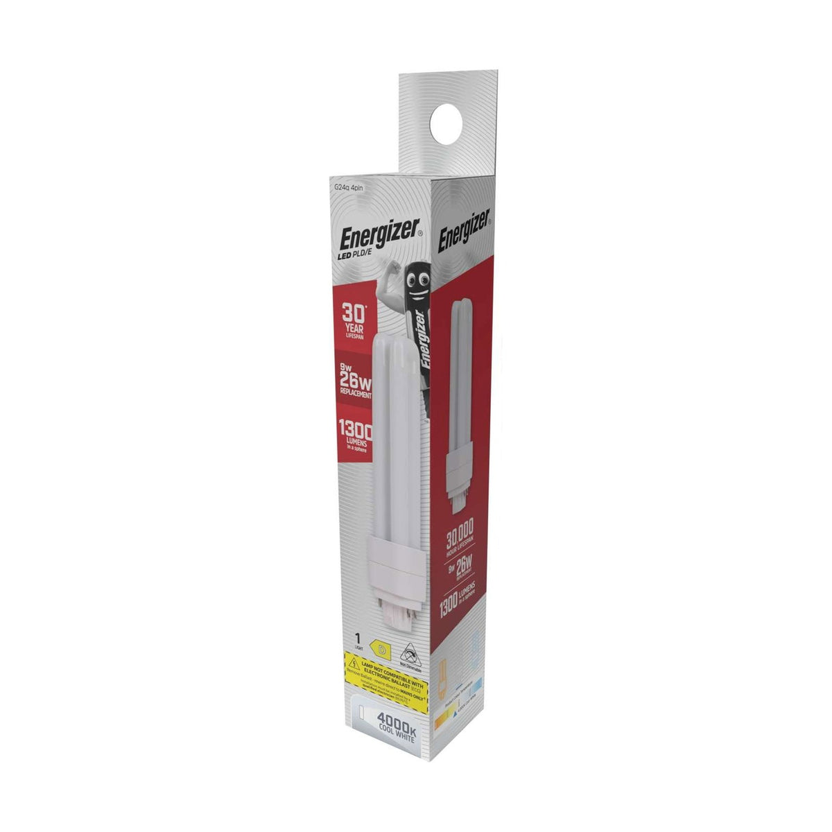 G24q LED PLD Bulb 9W 1300lm Non-Dimmable - Cool White 4000K retail pack