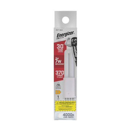2G7 LED Tube Bulb 3W 370lm Non-Dimmable - Cool White 4000K retail pack