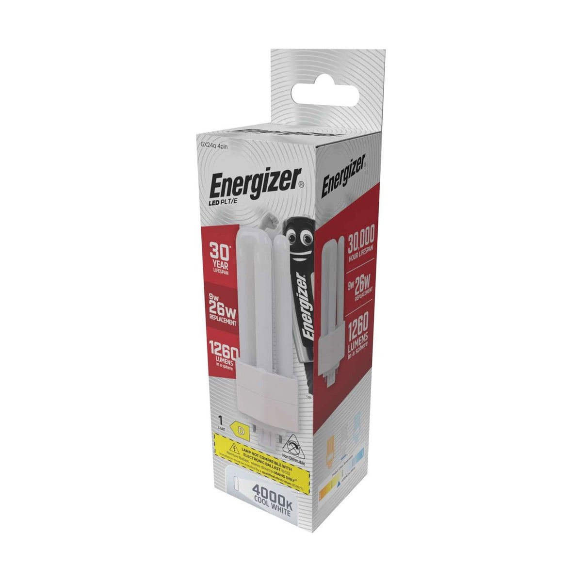 GX24q LED PLT Bulb 9W 1260lm Non-Dimmable - Cool White 4000K retail pack