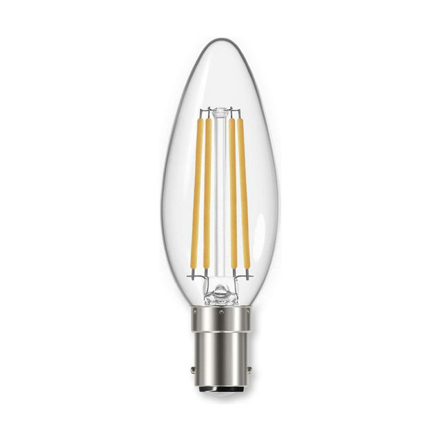LED Filament Candle 5W B15 SBC 550lm 4000K Dimmable