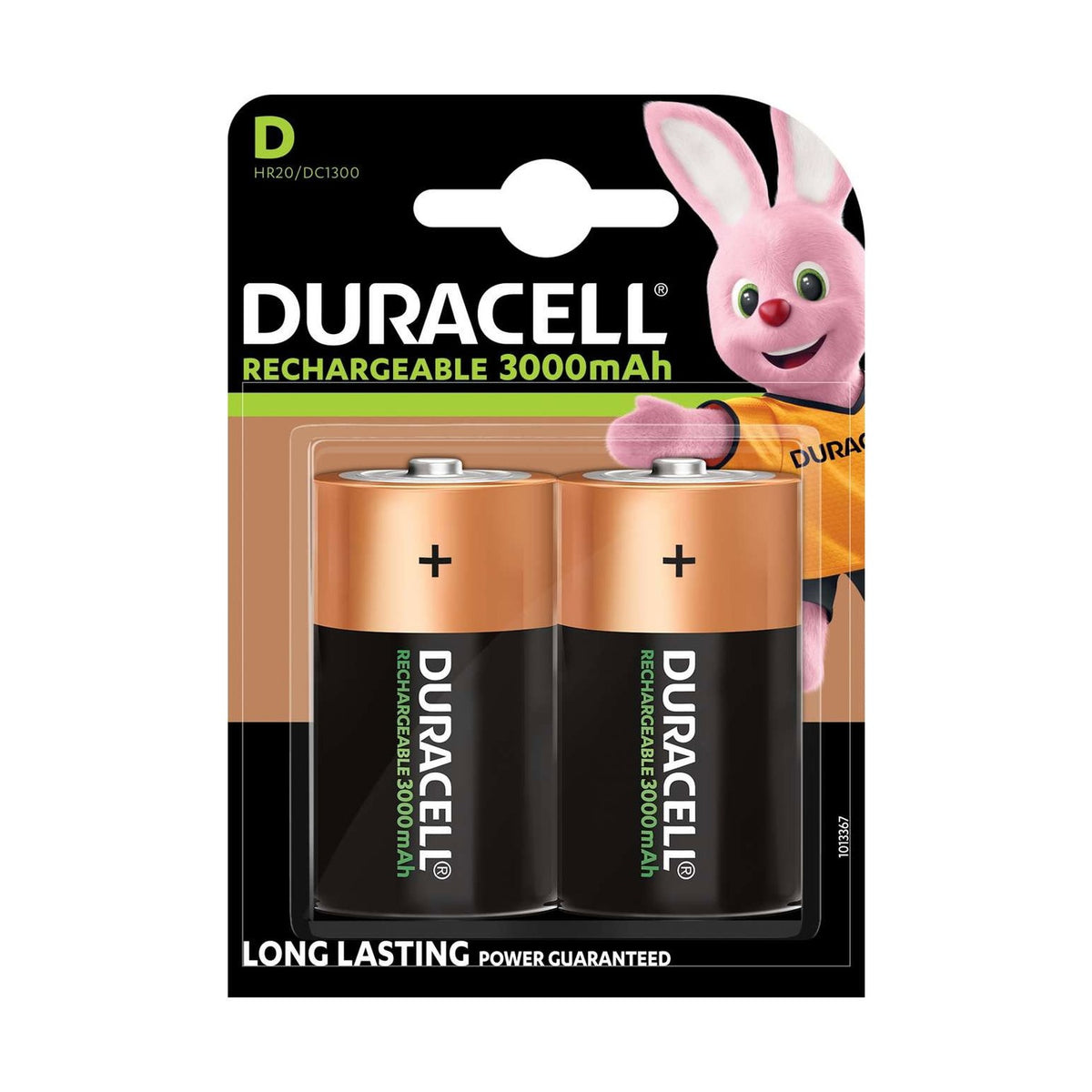 Duracell Rechargeable D Batteries (HR20) - 2 Pack retail pack