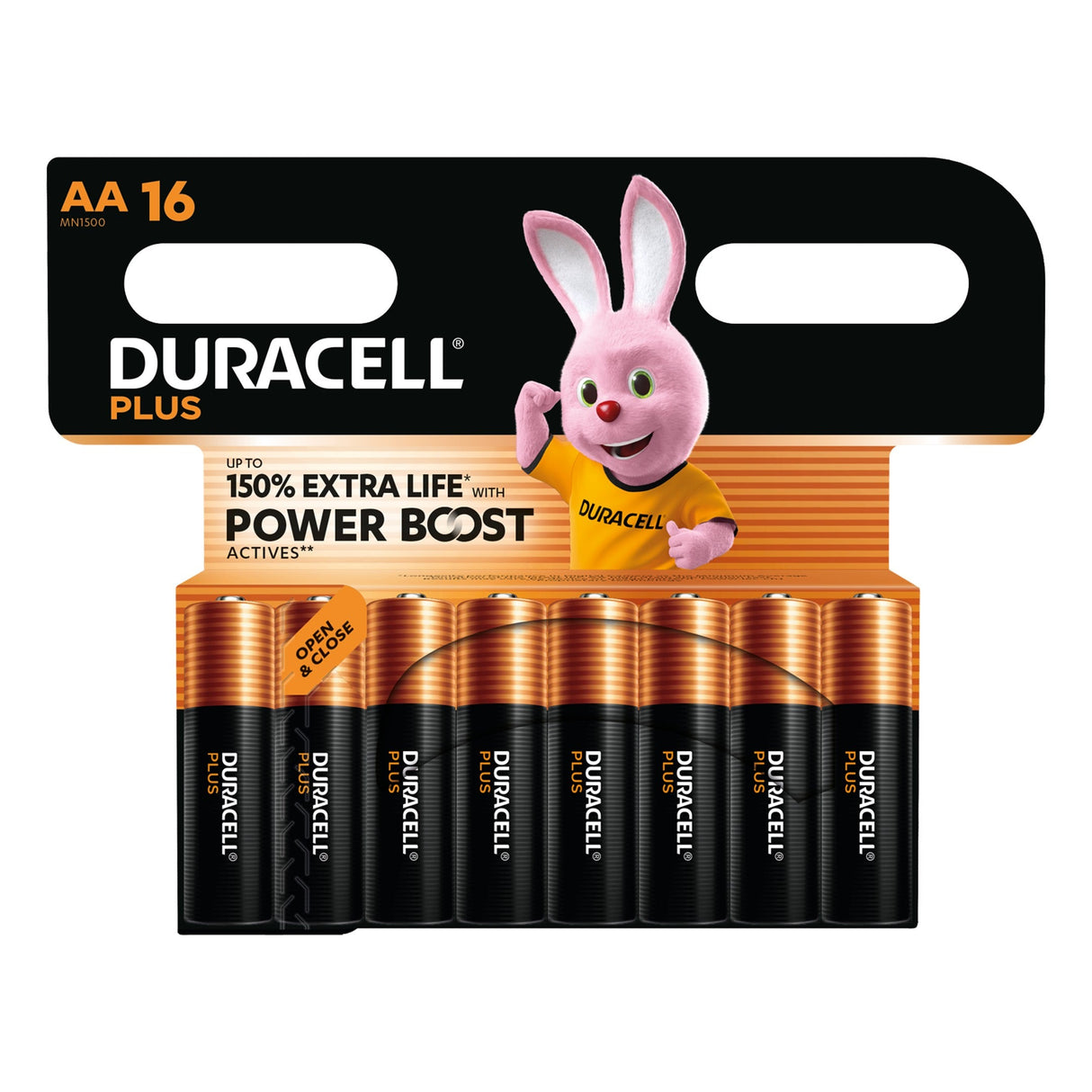 Duracell Plus Power AA LR6 Alkaline Batteries (16 Pack)