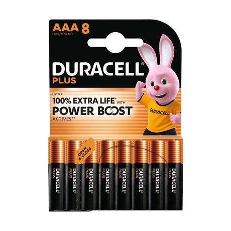 Duracell Plus AAA Batteries (LR03) - 8 Pack retail pack