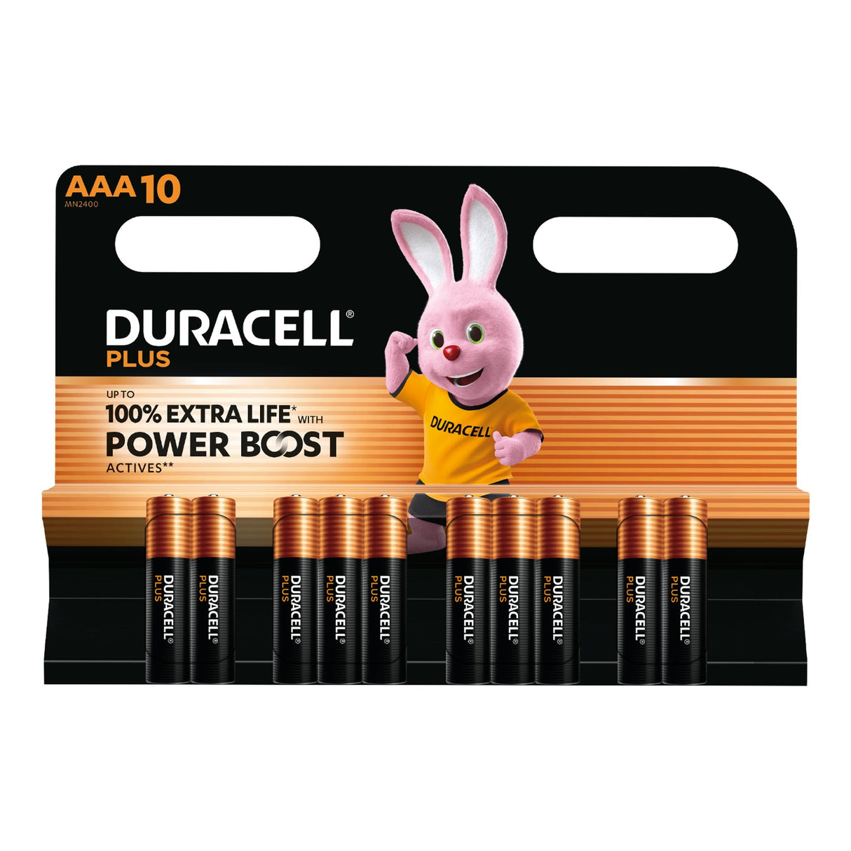 Duracell Plus Power AAA LR03 Alkaline Batteries (10 Pack)