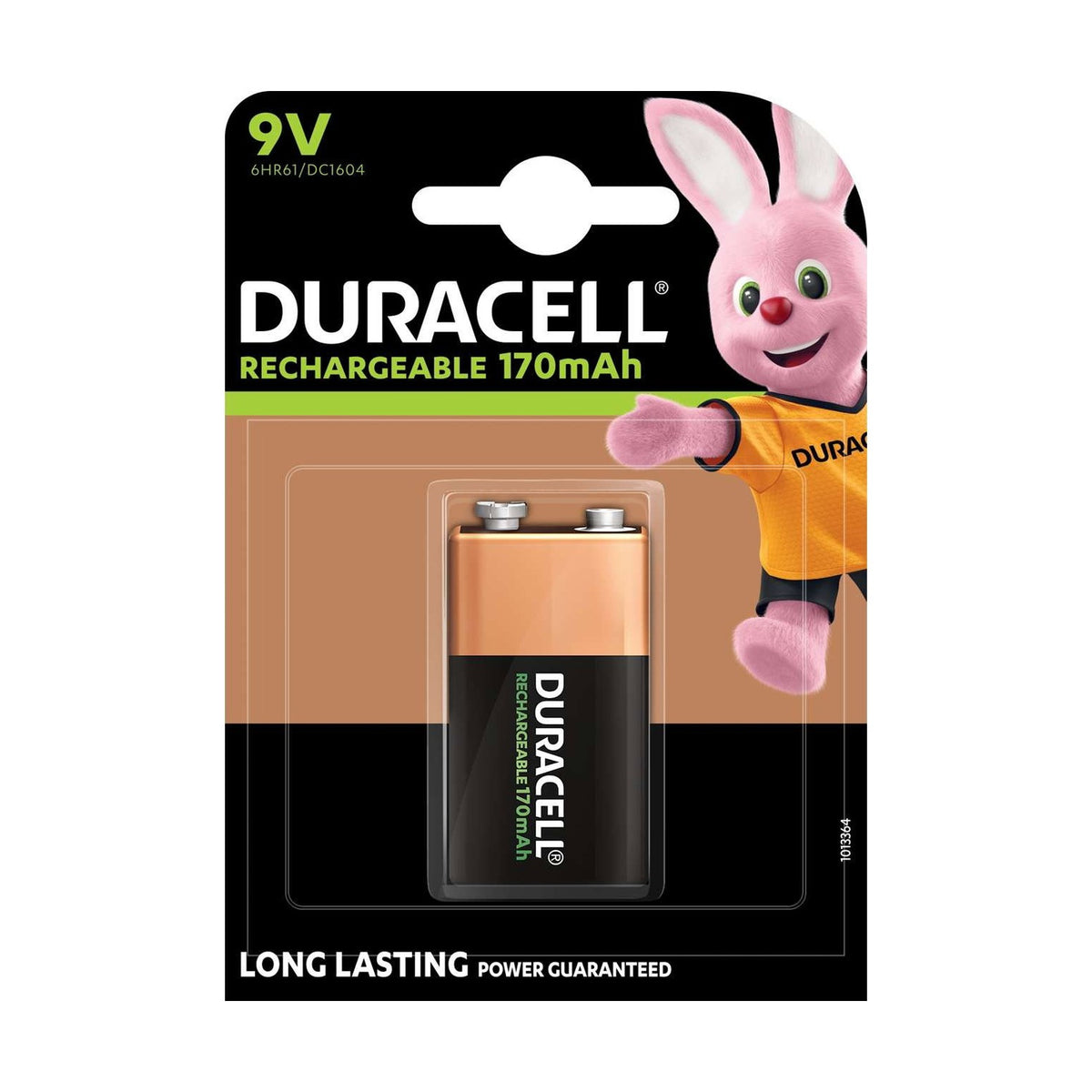 Duracell Rechargeable 9V Battery (6HR61) - 1 Pack retail pack