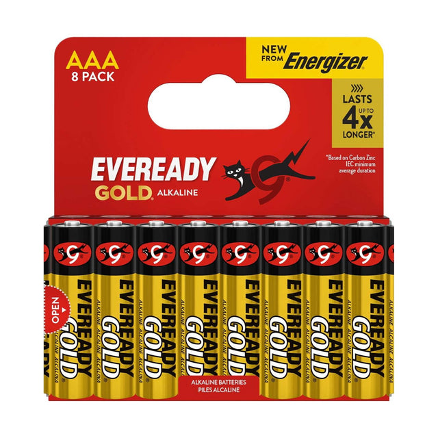Eveready Gold AAA Batteries (LR03) - 8 Pack