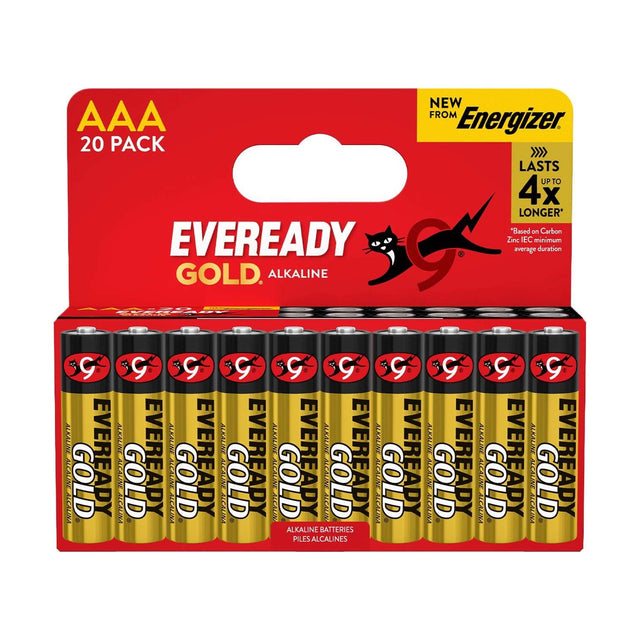 Eveready Gold AAA Batteries (LR03) - 20 Pack