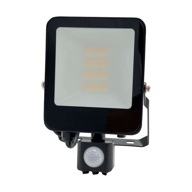20W IP65 CCT Adjustable PIR Floodlight - Black