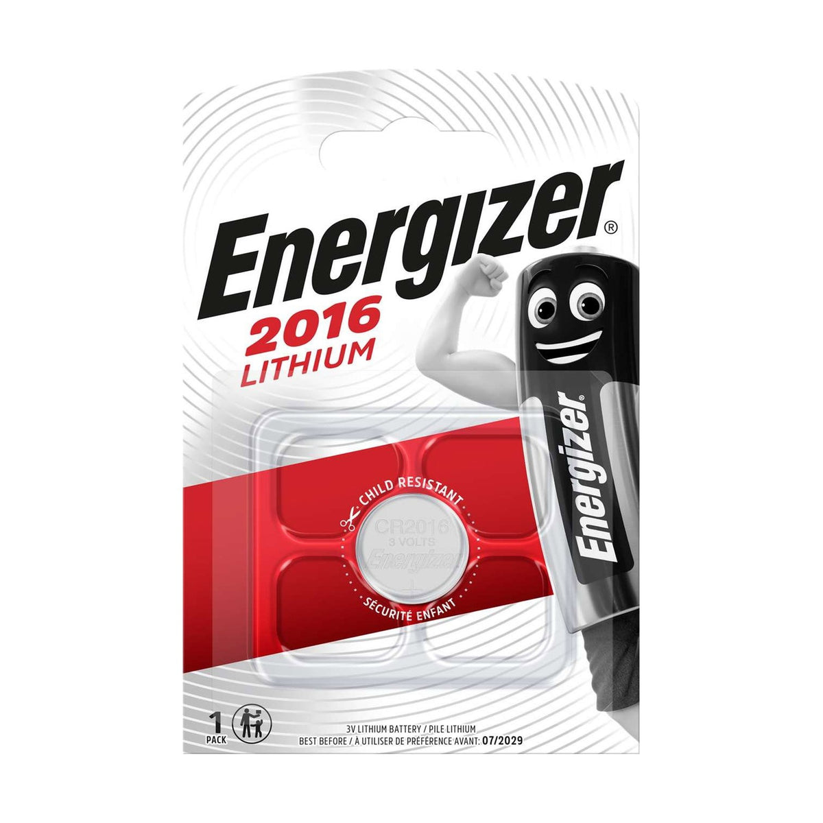 Energizer Specialty Coin Cell Batteries (CR2016) retail pack
