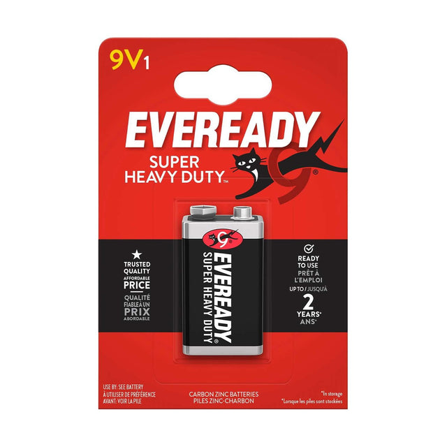 Eveready Super Heavy Duty 9V Battery (PP3) - 1 Pack retail pack