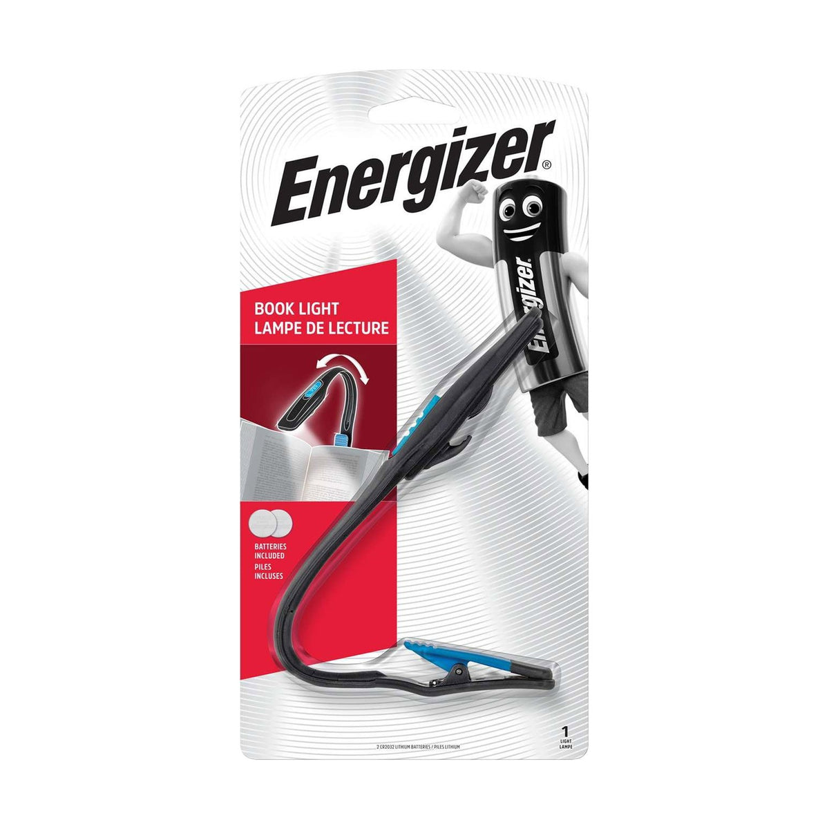 Energizer LED Booklite Book Light - Clip-On, Batteries Included