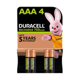 Duracell Recharge AAA Batteries (HR03) - 4 Pack retail pack