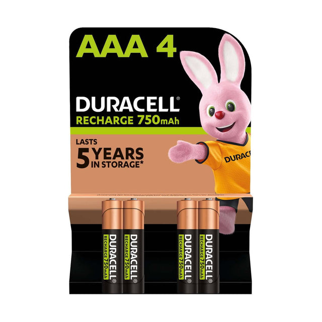 Duracell Recharge AAA Batteries (HR03) - 4 Pack retail pack