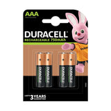 Duracell Recharge AAA Batteries (HR03) - 4 Pack retail pack