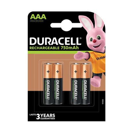 Duracell Recharge AAA Batteries (HR03) - 4 Pack retail pack