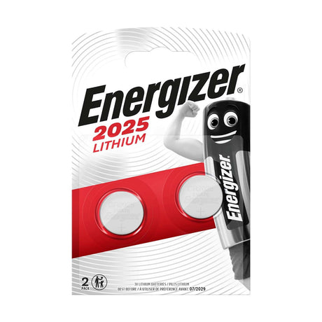 Energizer Lithium Coin Cell Batteries (CR2025) - 2 Pack retail pack