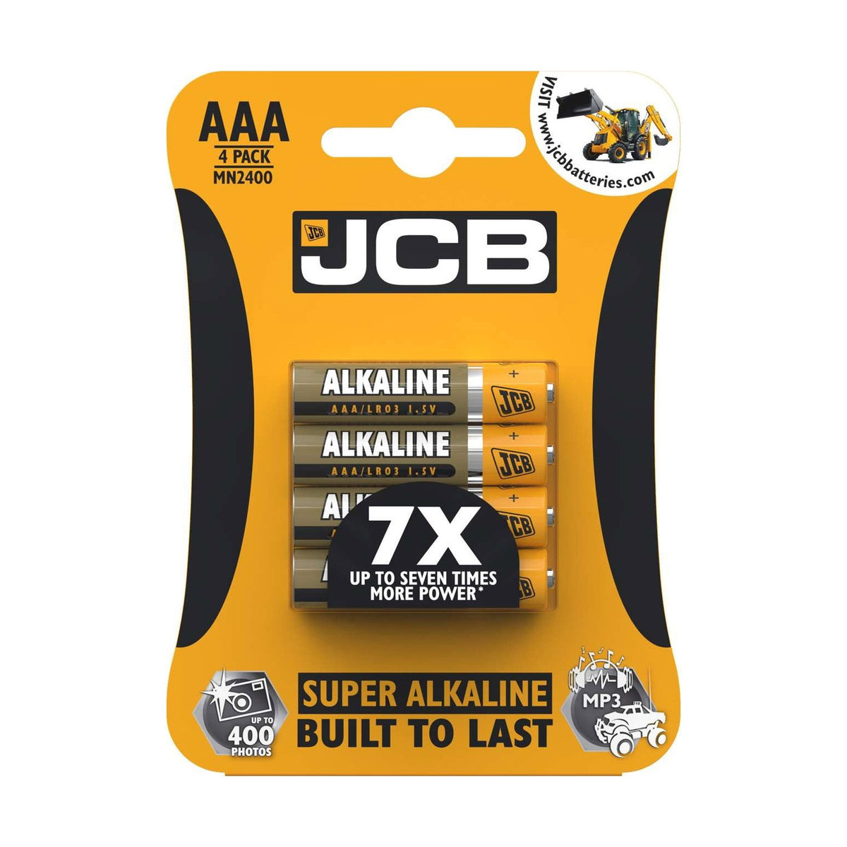 JCB Super Alkaline AAA Batteries (LR03) - 4 Pack retail pack
