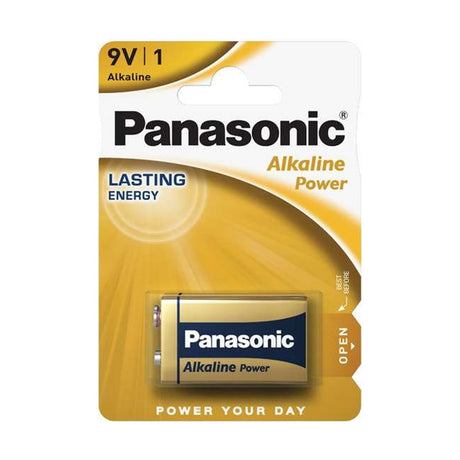 Panasonic Alkaline Power 9V Battery (PP3) retail pack