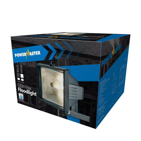 PowerMaster 400W IP44 Halogen Floodlight - Black - Lamp Not Included