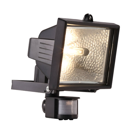 PowerMaster Outdoor 400W Halogen PIR Floodlight - Black