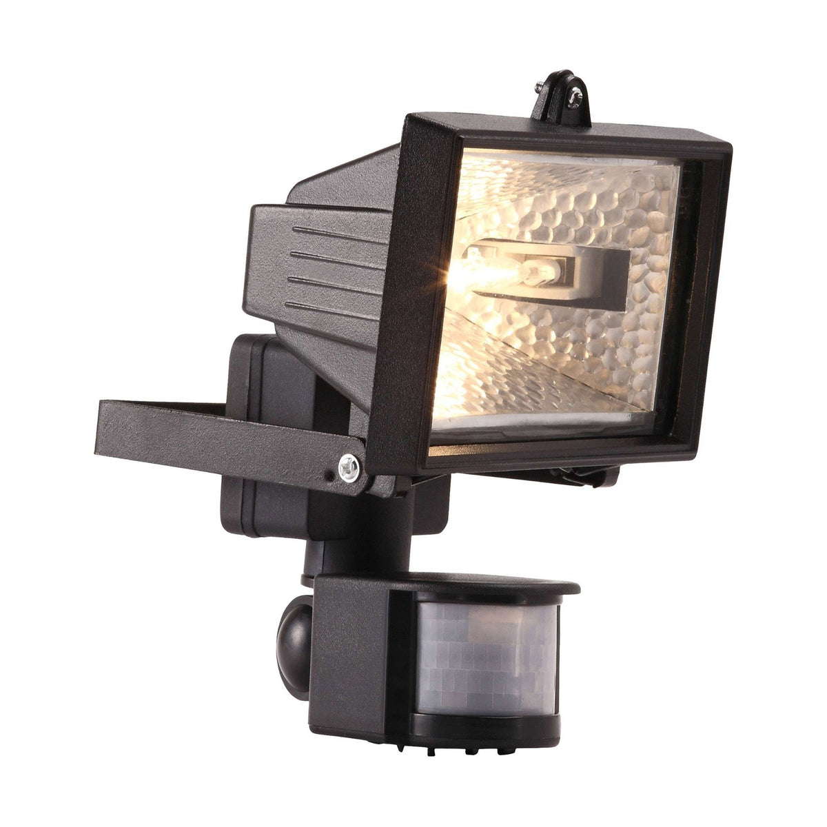 150W IP44 Halogen PIR Floodlight - Black - Lamp Not Included