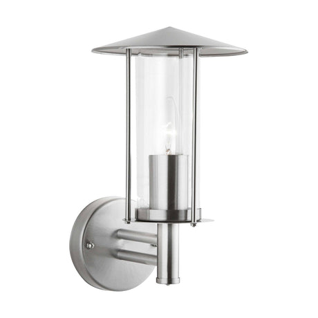 IP44 Outdoor Tube Wall Lantern - Stainless Steel