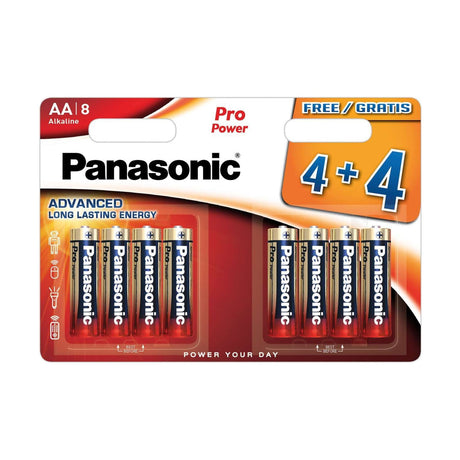 Panasonic Pro Power AA Batteries (LR6) - 8 Pack retail pack