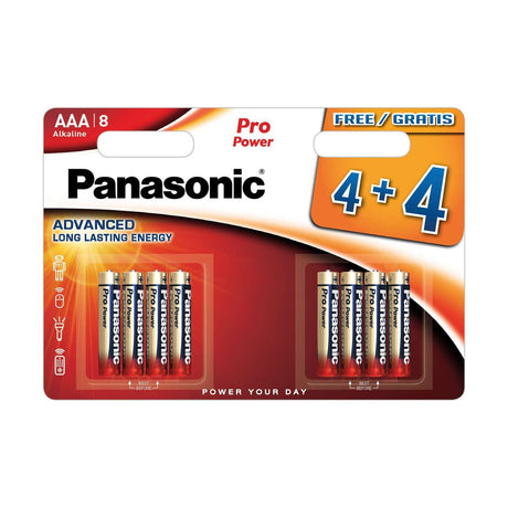 Panasonic Pro Power AAA Batteries (LR03) - 8 Pack retail pack