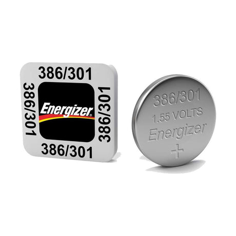 Energizer Silver Oxide Coin Cell Batteries (386/301) retail pack